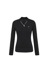 MCKAYSON WOMEN V-NECK COLLAR KNIT BLACK